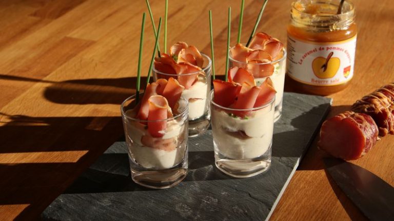 Verrine de chèvre au caramel dieppois