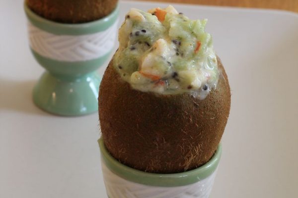 Kiwis farcis aux crevettes