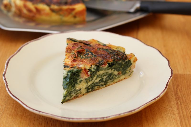 Quiche sans pâte aux blettes