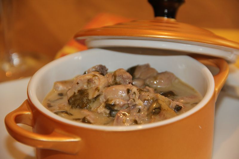 Cassolette de ris de veau à l’oseille