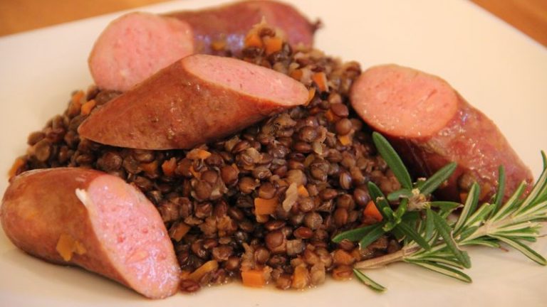 saucisse aux lentilles
