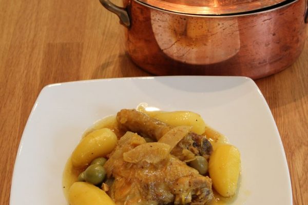 Tajine de poulet au citron confit