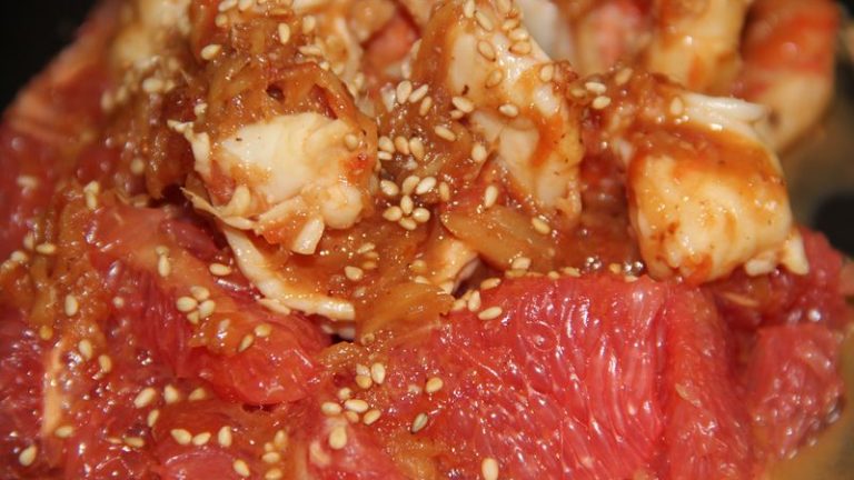 poêlée de crevettes pamplemousse