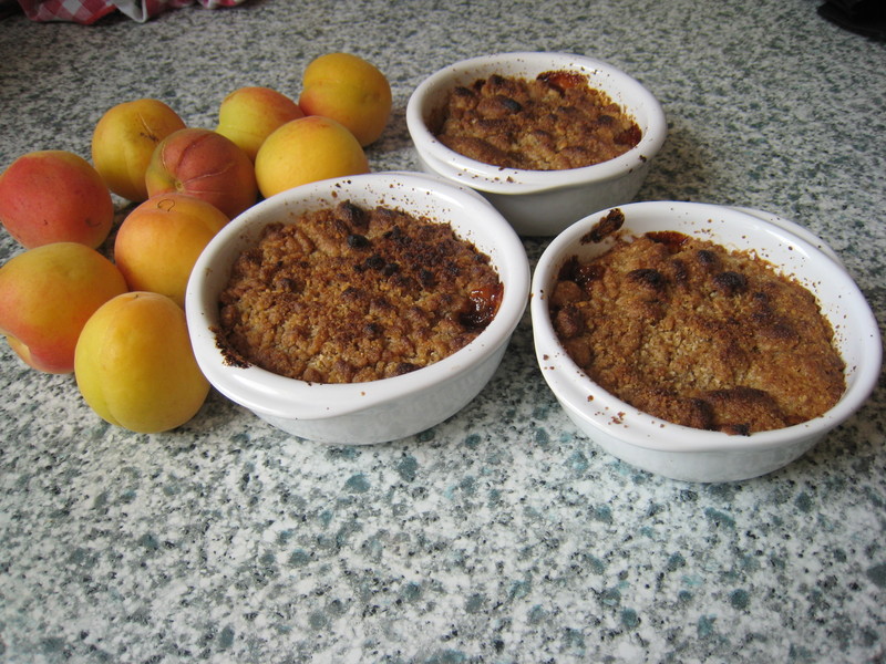 Crumble aux abricots