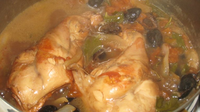 lapereau en cours de cuisson