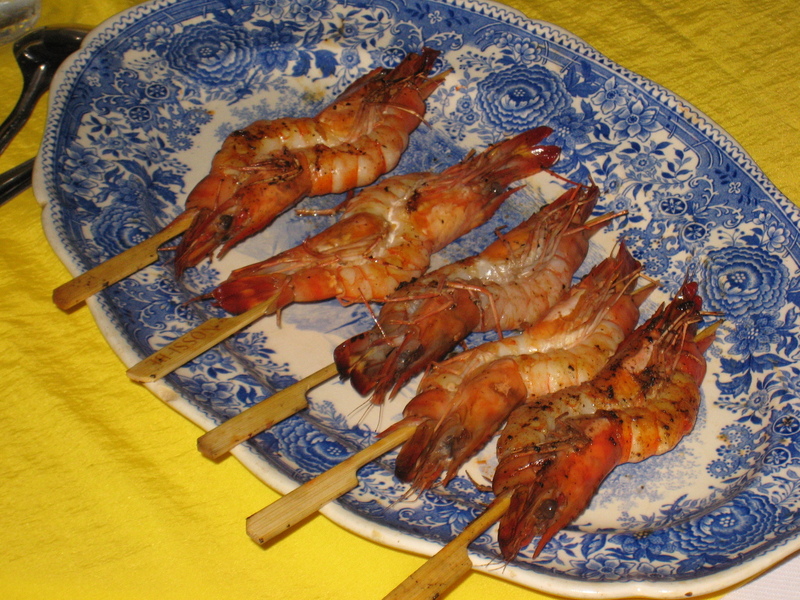 Brochette de crevettes « Sexy »