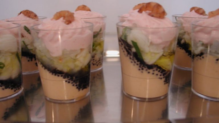 Verrine gelée crustacé
