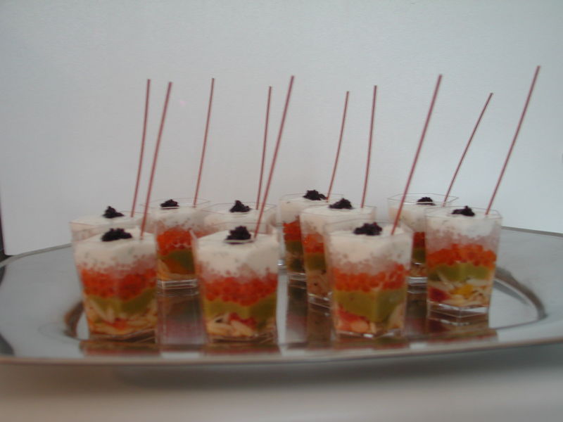 verrine guacamole oeuf de saumon