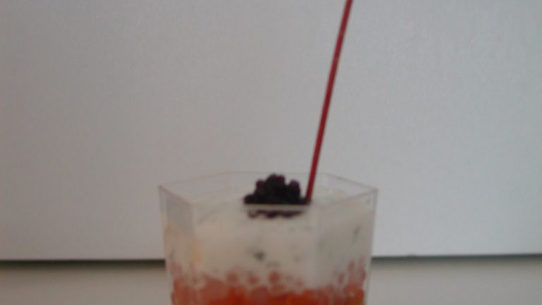 verrine guacamole oeuf de saumon