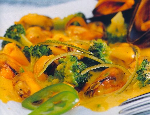 Moules au curry