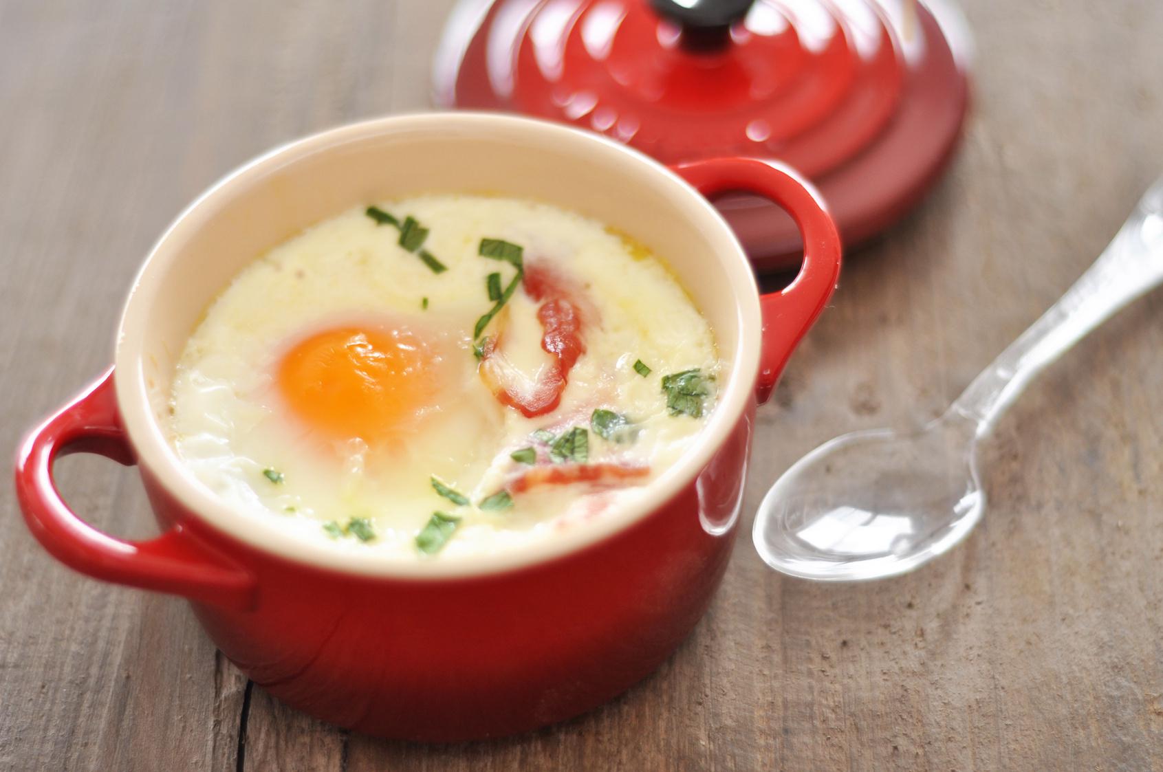 Oeuf cocotte à la Fourme d’Ambert