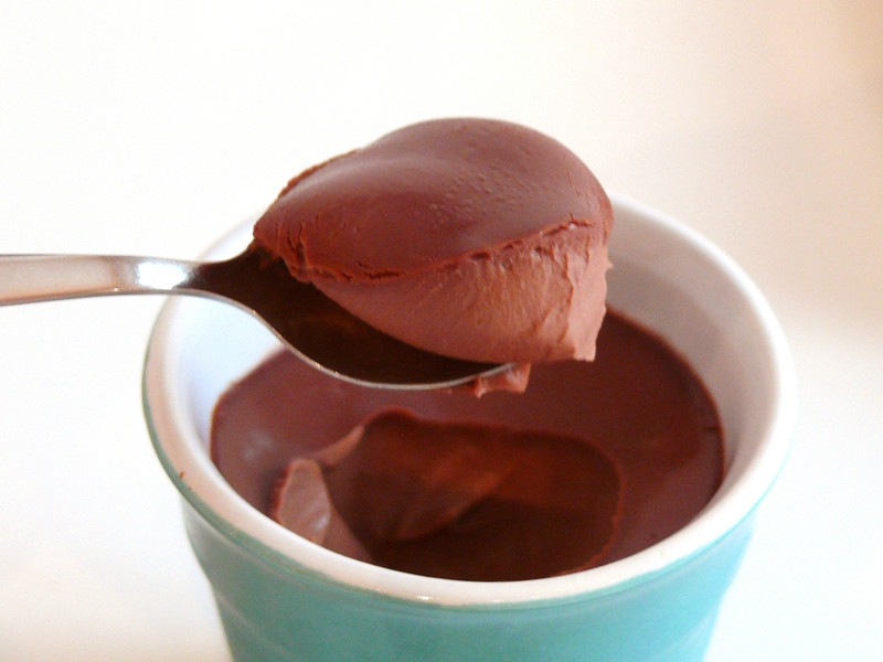 Pot de crème chocolat basse température