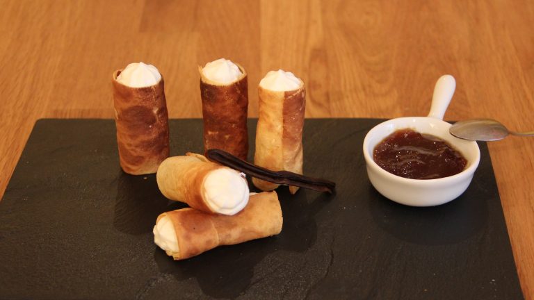 Tubilini de crêpe à la faisselle de chèvre