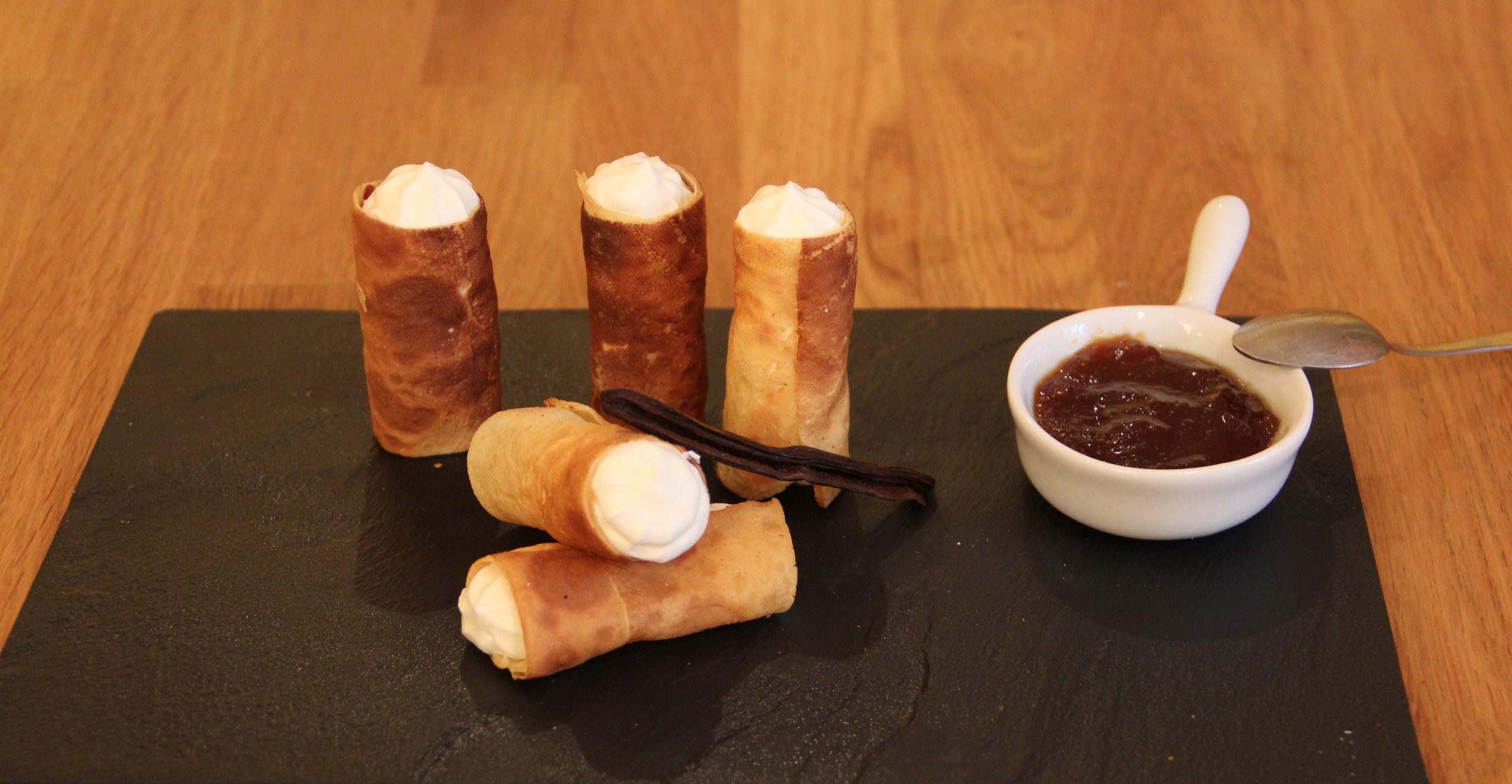 Tubilini de crêpe à la faisselle de chèvre