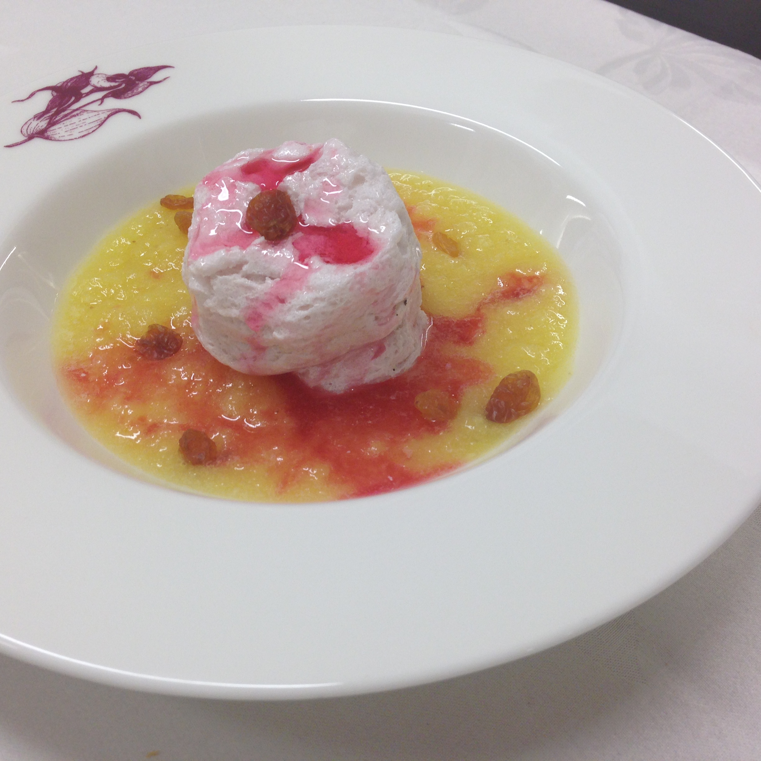 Île flottante grenadine et smoothie ananas gingembre