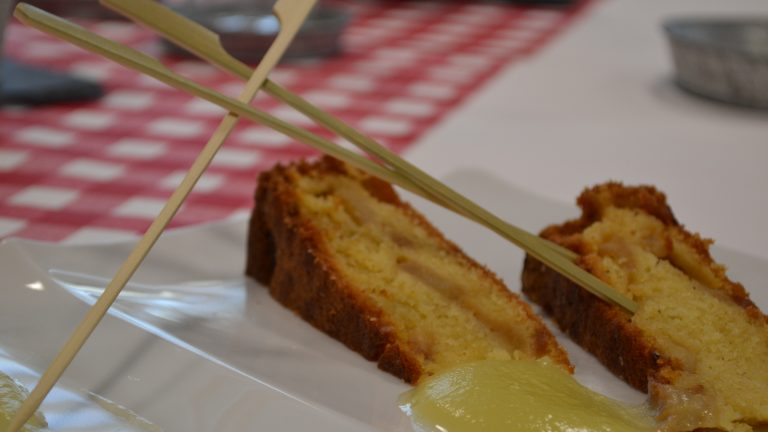 Fondant aux pommes caramel.