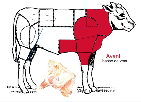 Le veau – Les différentes découpes de la basse de veau