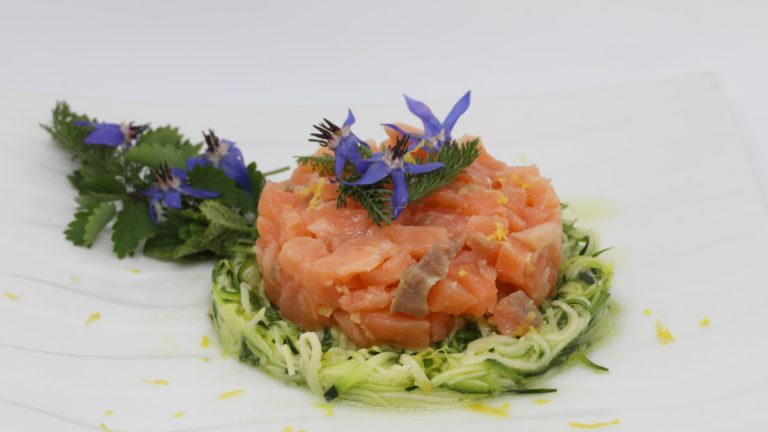 Tartare saumon courgette