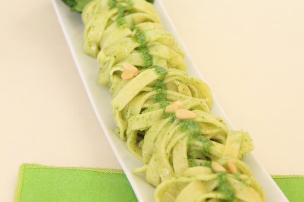 Tagliatelles maison au pesto de cresson